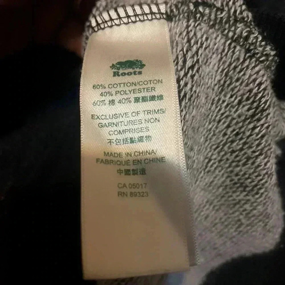 Roots "Kanga pocket " grey speckled long sleeve  casual pullover hoodie S - Picture 5 of 6